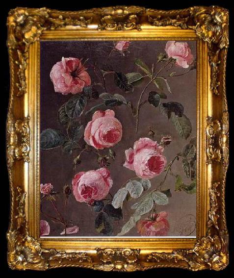 framed  unknow artist Floral, beautiful classical still life of flowers 014, ta009-2